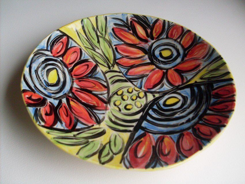 Abstract Flower Plate