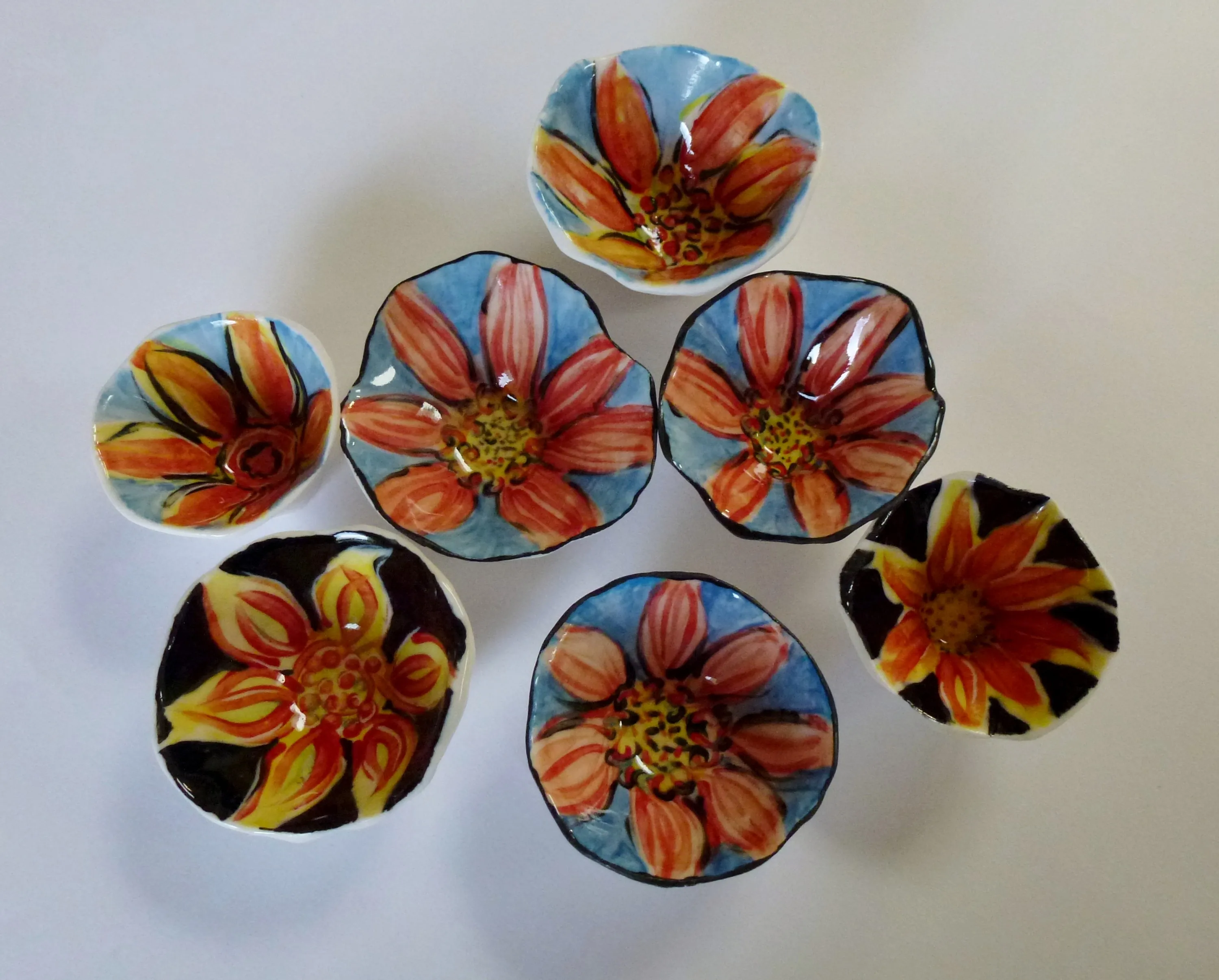 Porcelain Flower Bowls